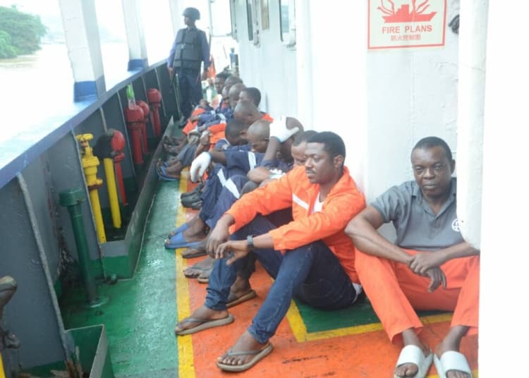 Navy Nabs Oil Thieves: 12 Arrested, 650 Tonnes of Stolen Crude Seized in Akwa Ibom